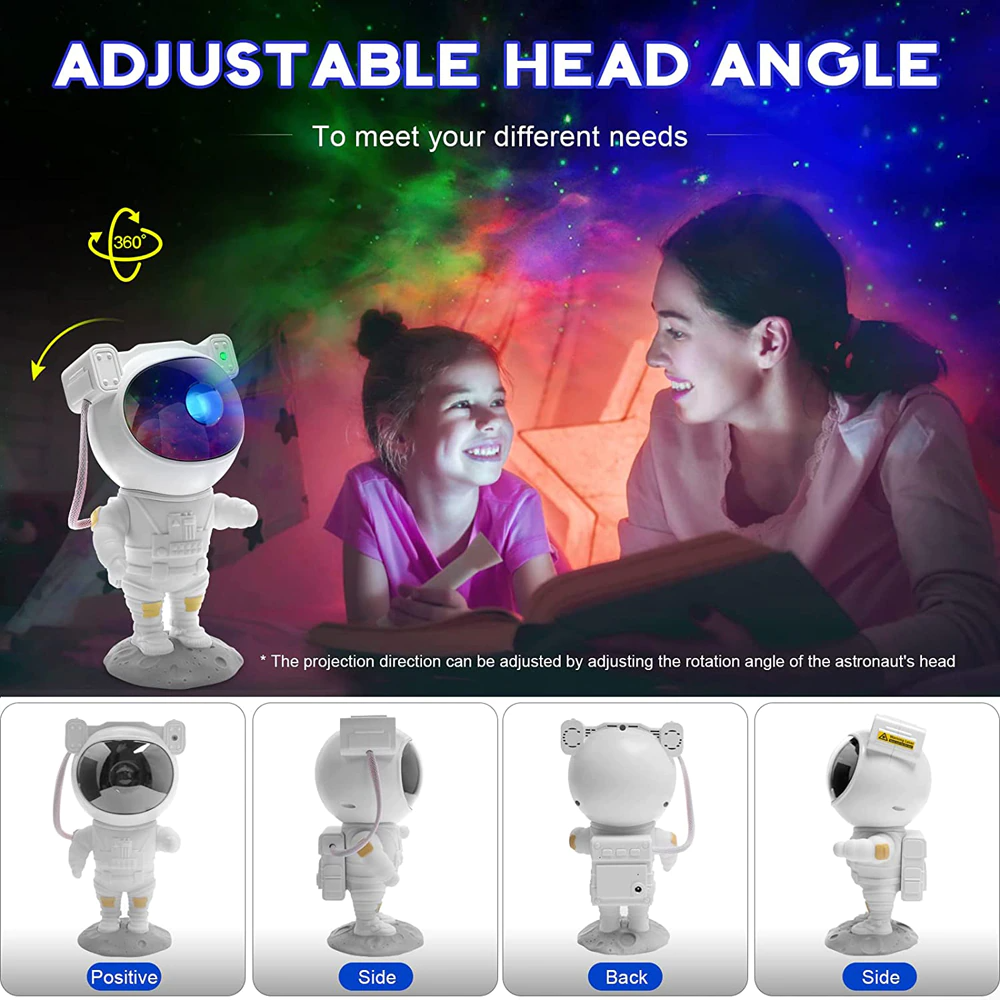 Astronaut Projector Galaxy Starry Sky Night Light Ocean Star LED Lamp Remote - Genzie