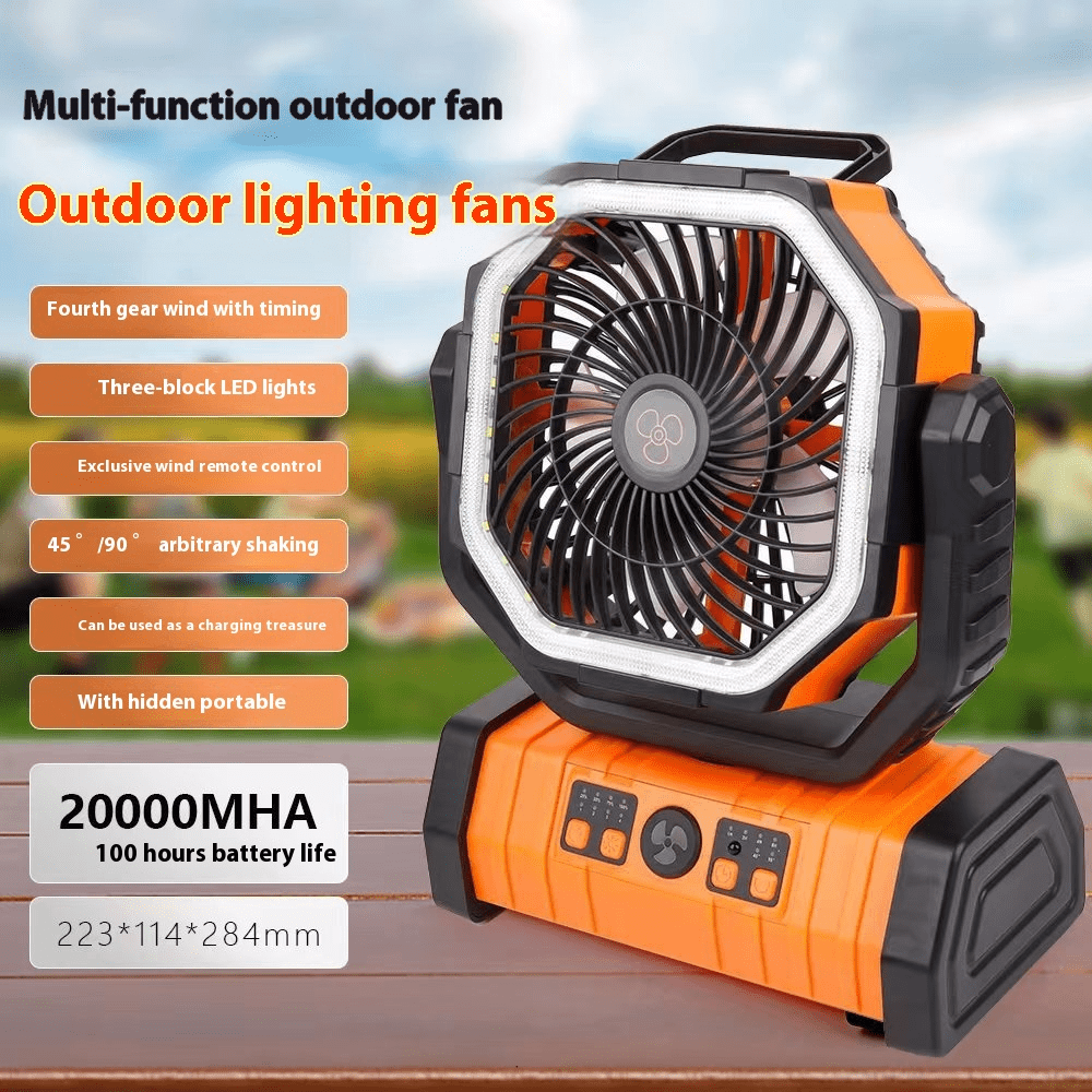 Outdoor Household Power Bank LED Light Camping Fan - Genzie