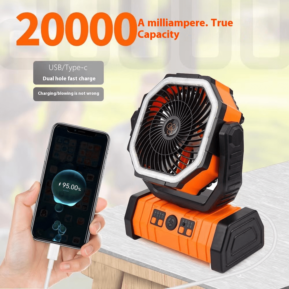 Outdoor Household Power Bank LED Light Camping Fan - Genzie