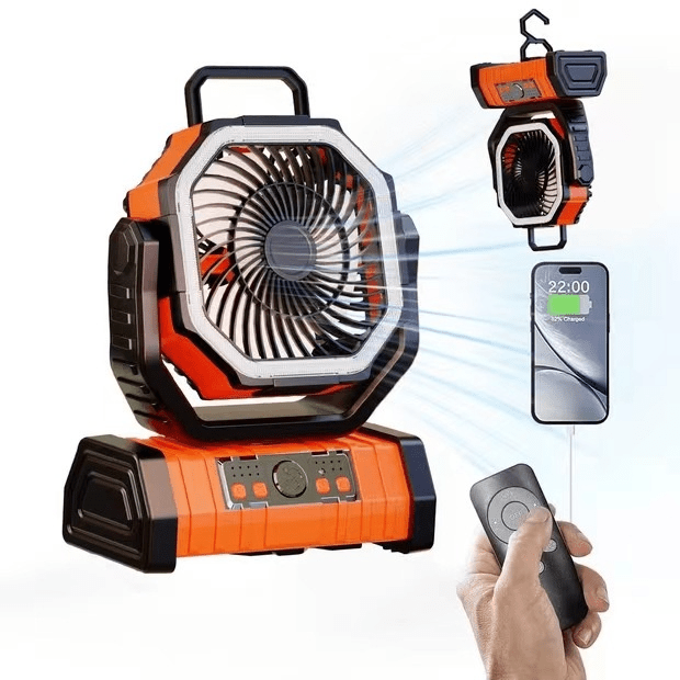 Outdoor Household Power Bank LED Light Camping Fan - Genzie